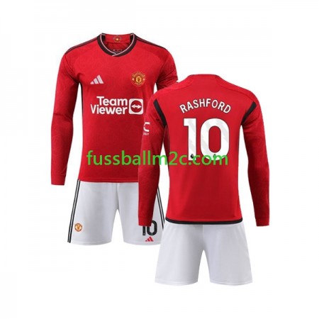 Fußballtrikots Manchester United Marcus Rashford 10 Kinder Heim Trikotsatz 2023-2024 Langarm Fußballtrikots Manchester United Marcus Rashford 10 Kinder Heim Trikotsatz 2023-2024 Langarm